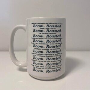 The Office "Boom Roasted" White Ceramic Coffee Mug 15oz